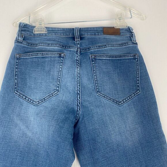 Lands End Women's Size 8 Blue Jeans Stretch Pockets Mid Rise Pre Owned - Picture 4 of 16